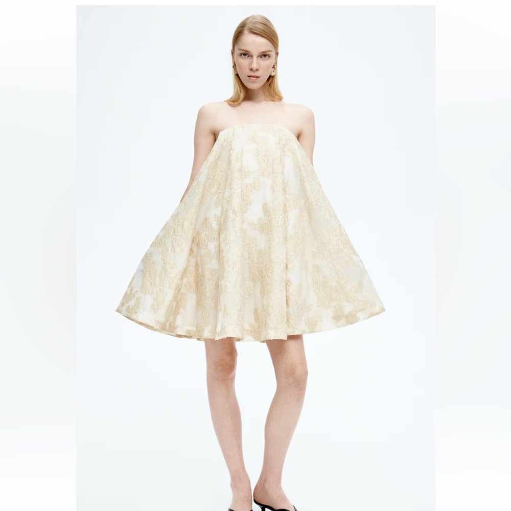 Jacquard weave mini dress